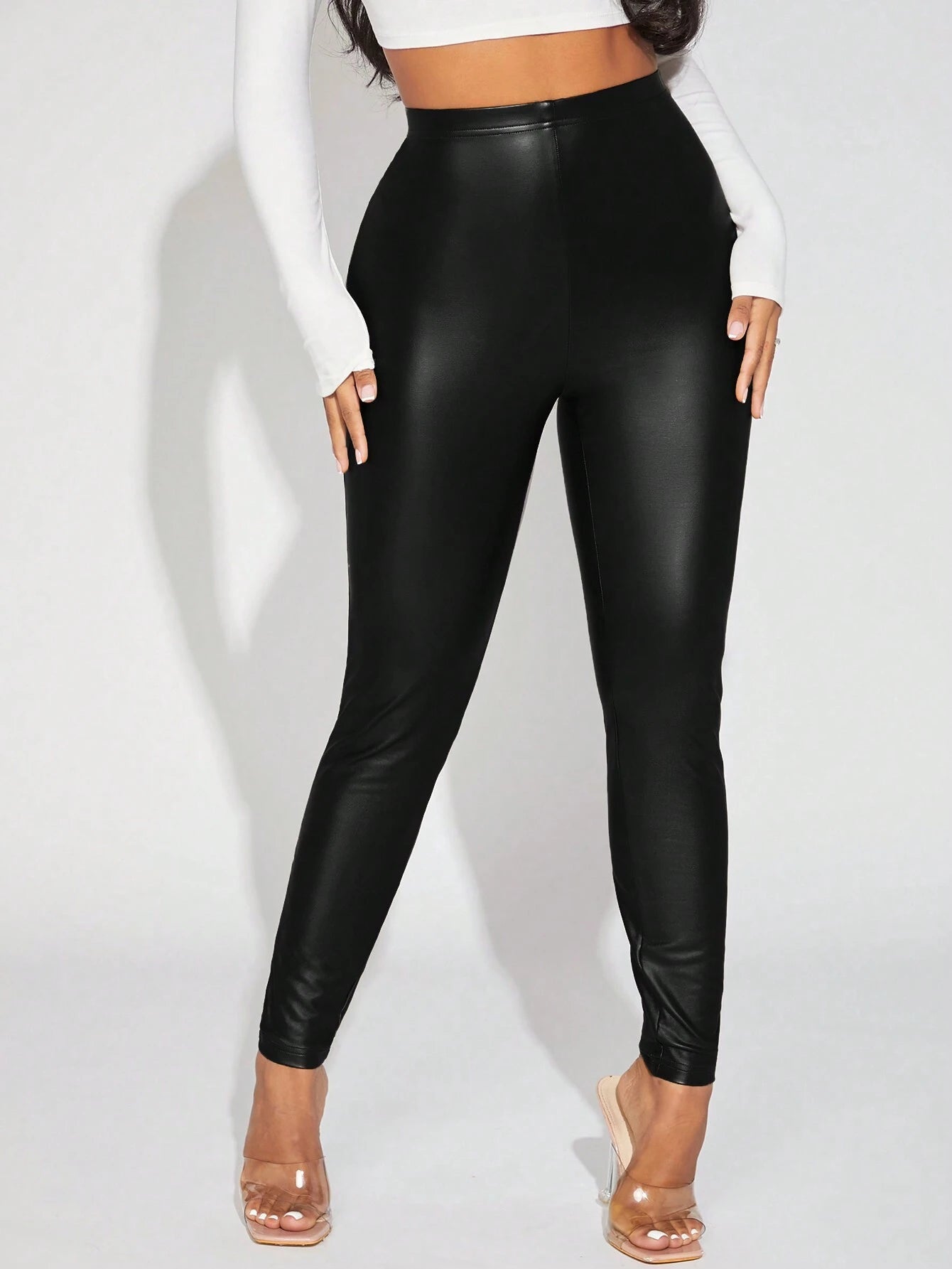 Slim Leather Leggings